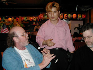 Jim with Korean waiter