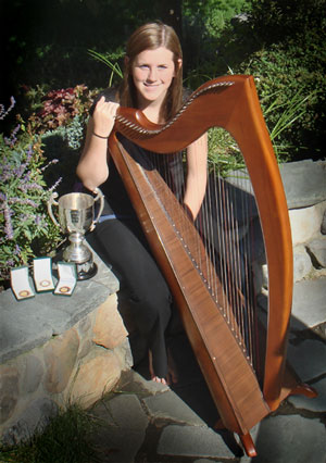 Siobhan McKinney All-Irelan Champion on Irish Harp